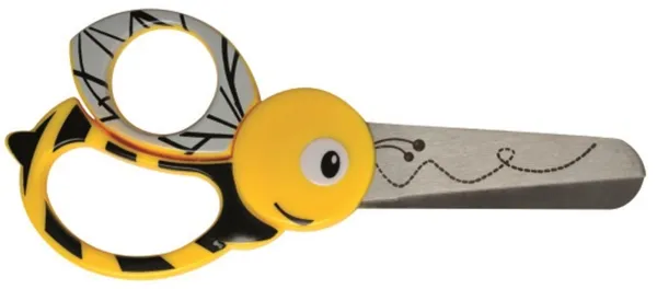 Fiskars børnesaks med bi mønster