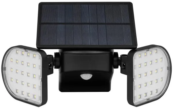 Dobbelt solcellelampe m spotlys 1,5W